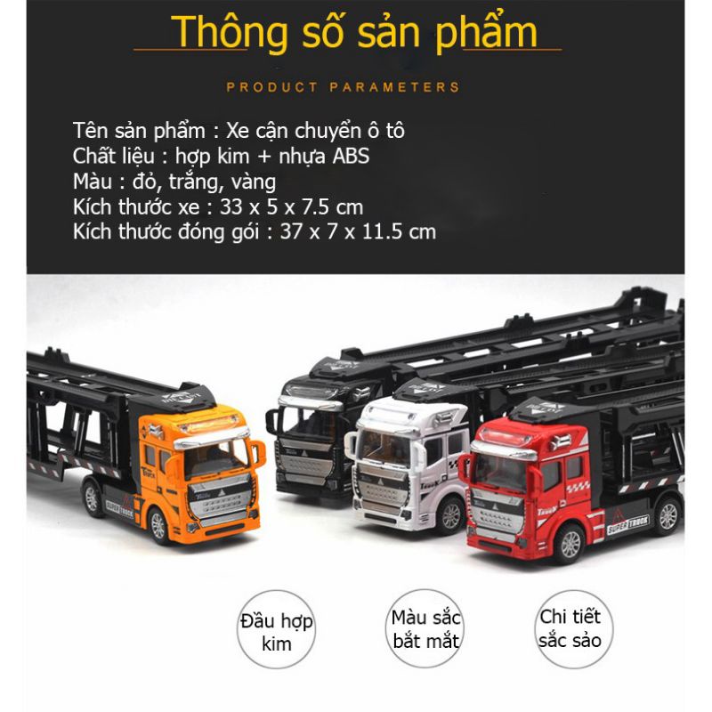 XE ĐẦU KIM LOẠI CHỞ 6 XE HỢP KIM SIÊU NHẸ