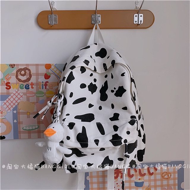 Balo đi học Bòoo sữa chất liệu canvas siêu bền 🐮🐮 - CÓ SẴN