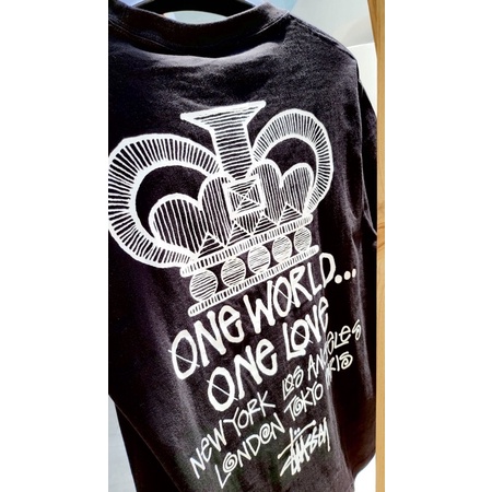 [Bao check chính hãng] Áo thun Stussy One World One Love màu đen real