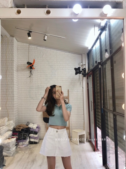 Áo croptop cổ đức nhiều màu hót 2020 ( hình shop tự chụp ) | BigBuy360 - bigbuy360.vn