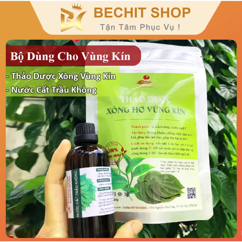 Combo Chăm Sóc Vùng Kín| Gói Xông Vùng Kín + Nước Cất Trầu Không Làm Dung Dịch Vệ Sinh | Shop BeChit