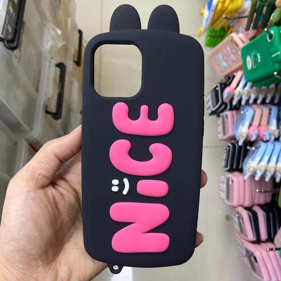 Ốp lưng silicon họa tiết tai thỏ xinh xắn cho Iphone 7 8 Xs Max 11pro Max 12 | BigBuy360 - bigbuy360.vn