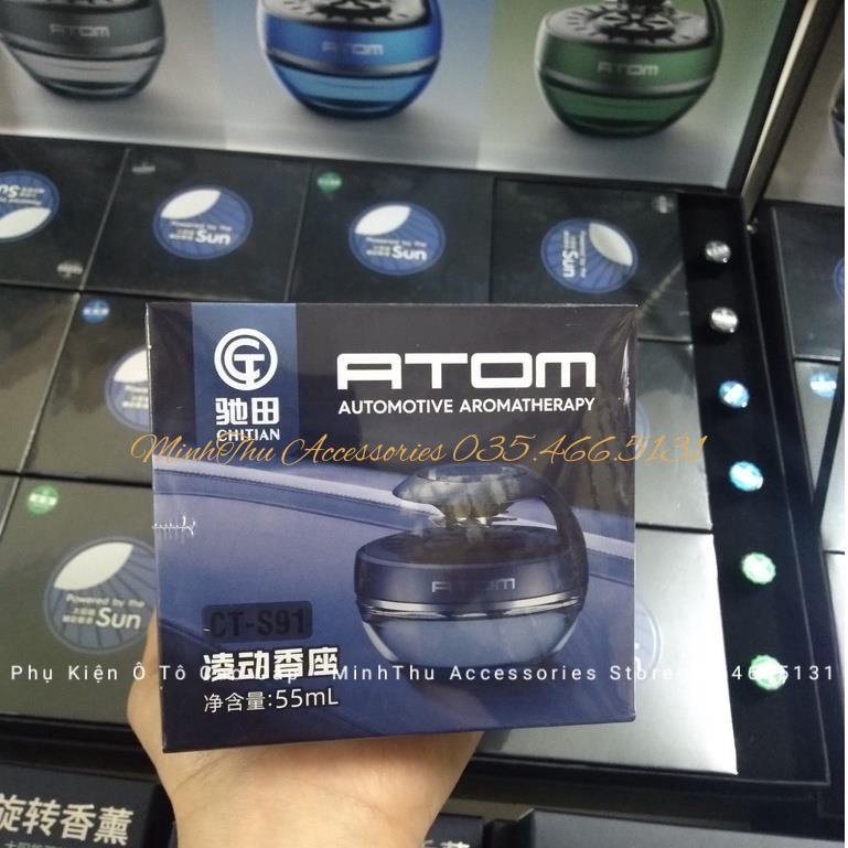 Nước Hoa Atom Cao Cấp Chạy năng lượng Mặt Trời xoay quạt tỏa hương