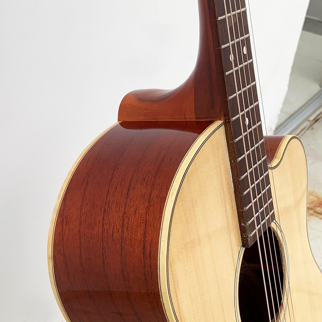 Đàn Guitar Acoustic gỗ Hồng Đào nguyên tấm | có ty chỉnh cong cần | BH 12 tháng