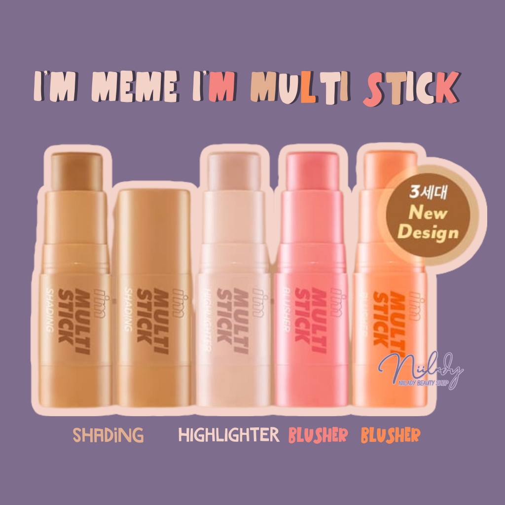 Thỏi tạo khối, bắt sáng, má hồng I'm Meme I'm Multi Stick