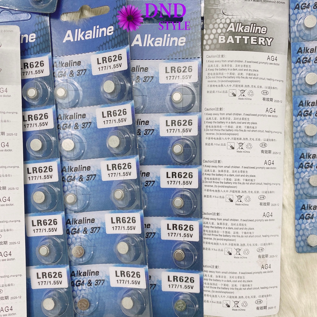 Pin đồng hồ phổ thông LR626, pin đồng hồ AG4 1.55V - DND Style