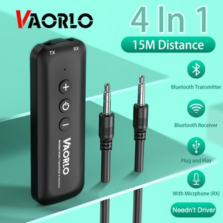 Bộ chuyển đổi VAORLO Bluetooth 5.0 có micrô Bộ phát và thu 2 trong 1 cho loa tai nghe Bộ chuyển đổi âm thanh không dây âm thanh nổi