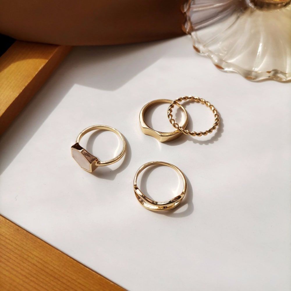 Set 4 Nhẫn Đeo Khớp Ngón Tay Thời Trang Hàn Quốc Cho Nữ