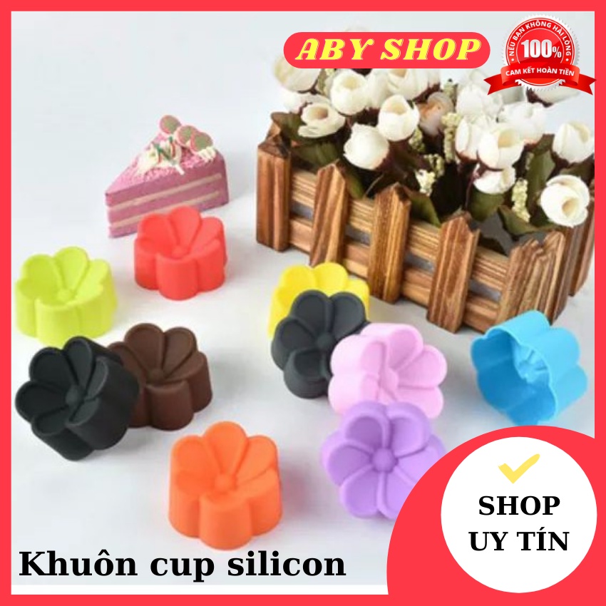 Khuôn cup silicon ⚡ CHẤT LƯỢNG CAO ⚡ khuôn cup sứ rời dùng làm bánh, thạch chống dính chịu nhiệt