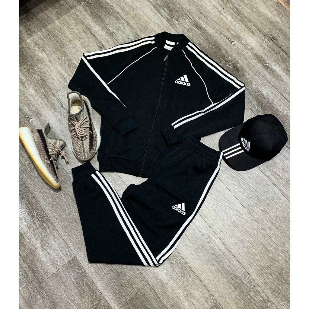 Bộ  Đồ Thể Thao Adidas Nam Nữ Thu Đông 3 Sọc Co Giãn 4 Chiều Cao Cấp Đủ Size 3 Màu Cơ Bản