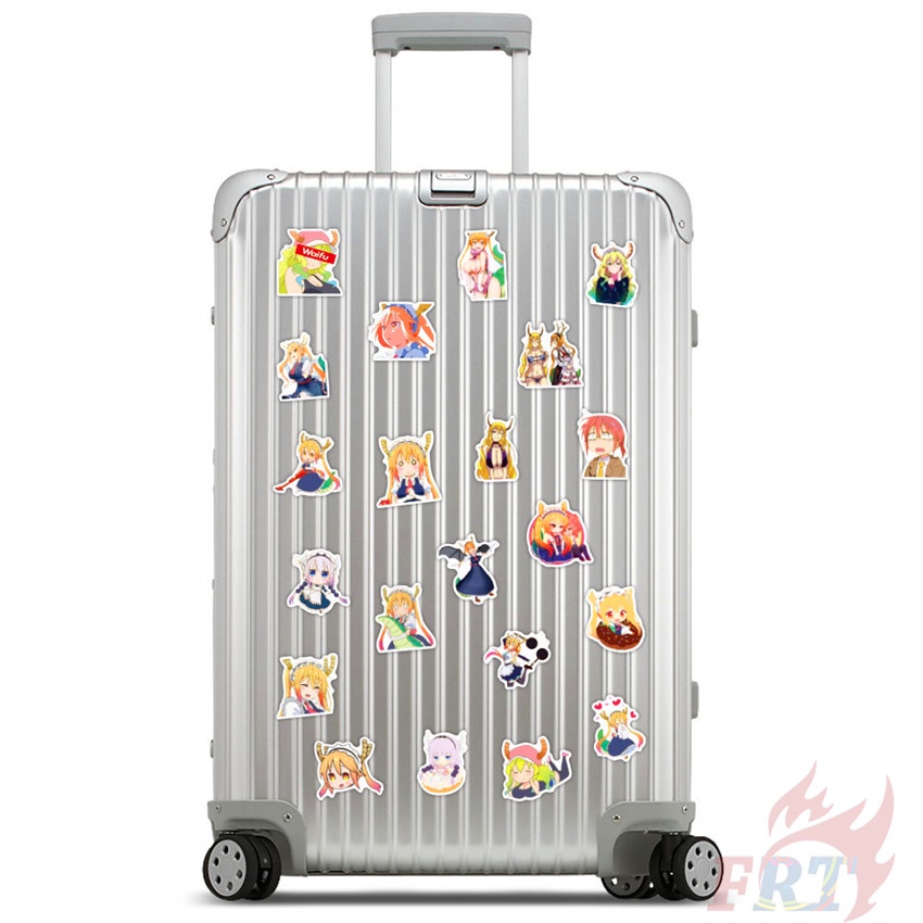 100 Miếng dán họa tiết anime Tohru Kanna độc đáo trang trí vali laptop