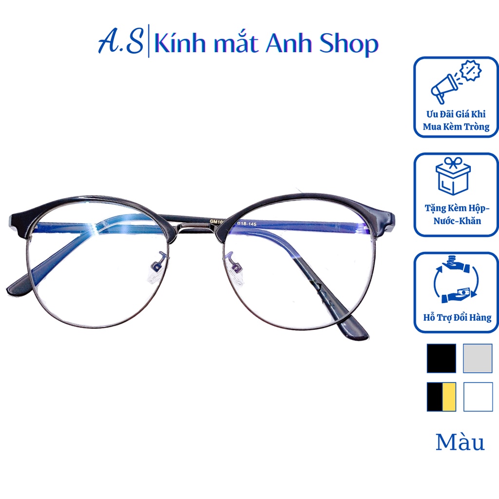 Kính tròn thời trang nhỏ xinh chất liệu kim loại GM1027