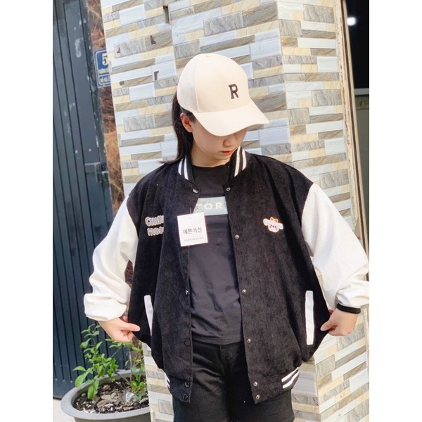 KHOÁC BOMBER THÊU UNISEX - ẢNH THẬT