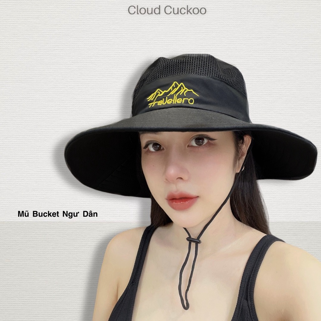 Mũ Bucket Ngư Dân Có Dây Đeo Phù Hợp Che Nắng Mưa Hay Đi Dã Ngoại Camping Cắm Trại- Mã Số: MBK8173