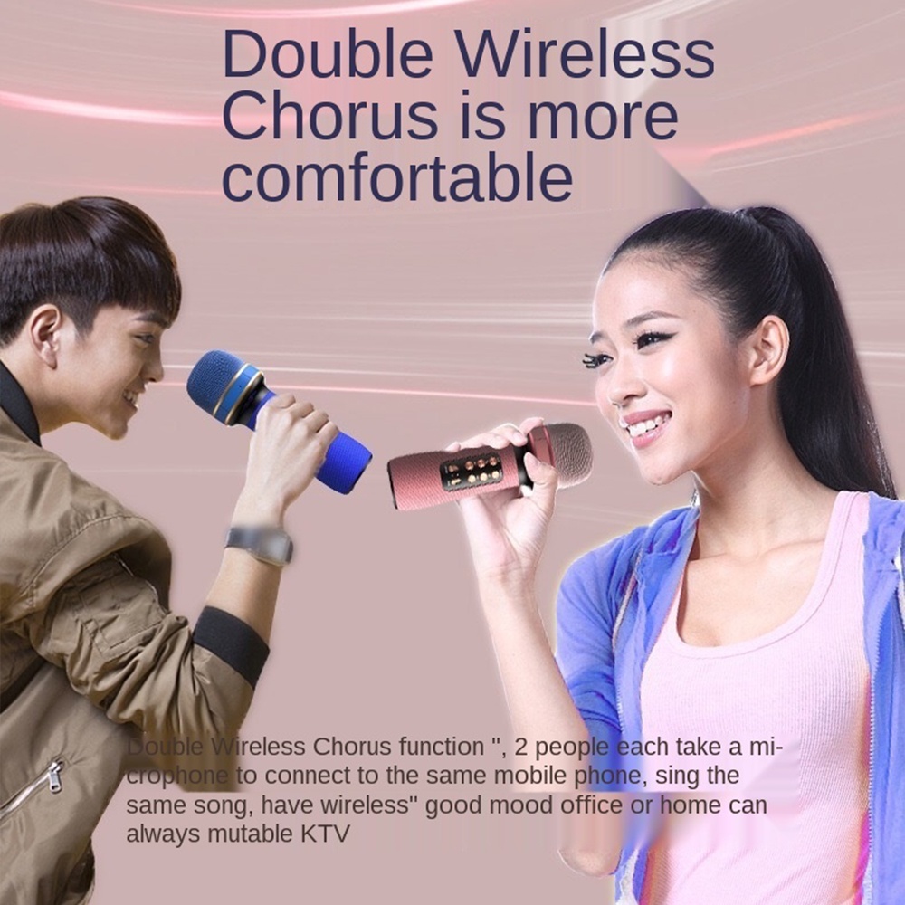 Mic Hát Karaoke Bluetooth Không Dây Công Nghệ Mới Âm vang- Micro Cầm Tay-Loa Chất Lượng Cao - Mic Hát Karaoke Mini Hát