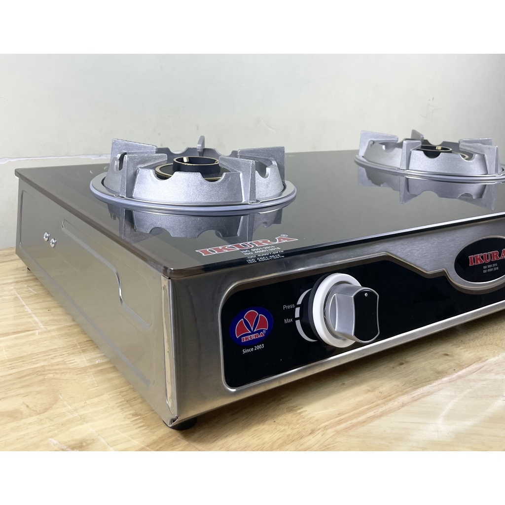 Bếp gas đôi mặt kính chịu nhiệt IKURA - 222