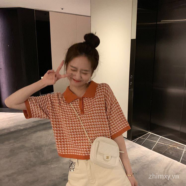 Áo Dệt Kim Do Dower Tay Ngắn Dáng Ôm Phong Cách Hàn Quốc Thời Trang Cho Nữ | BigBuy360 - bigbuy360.vn