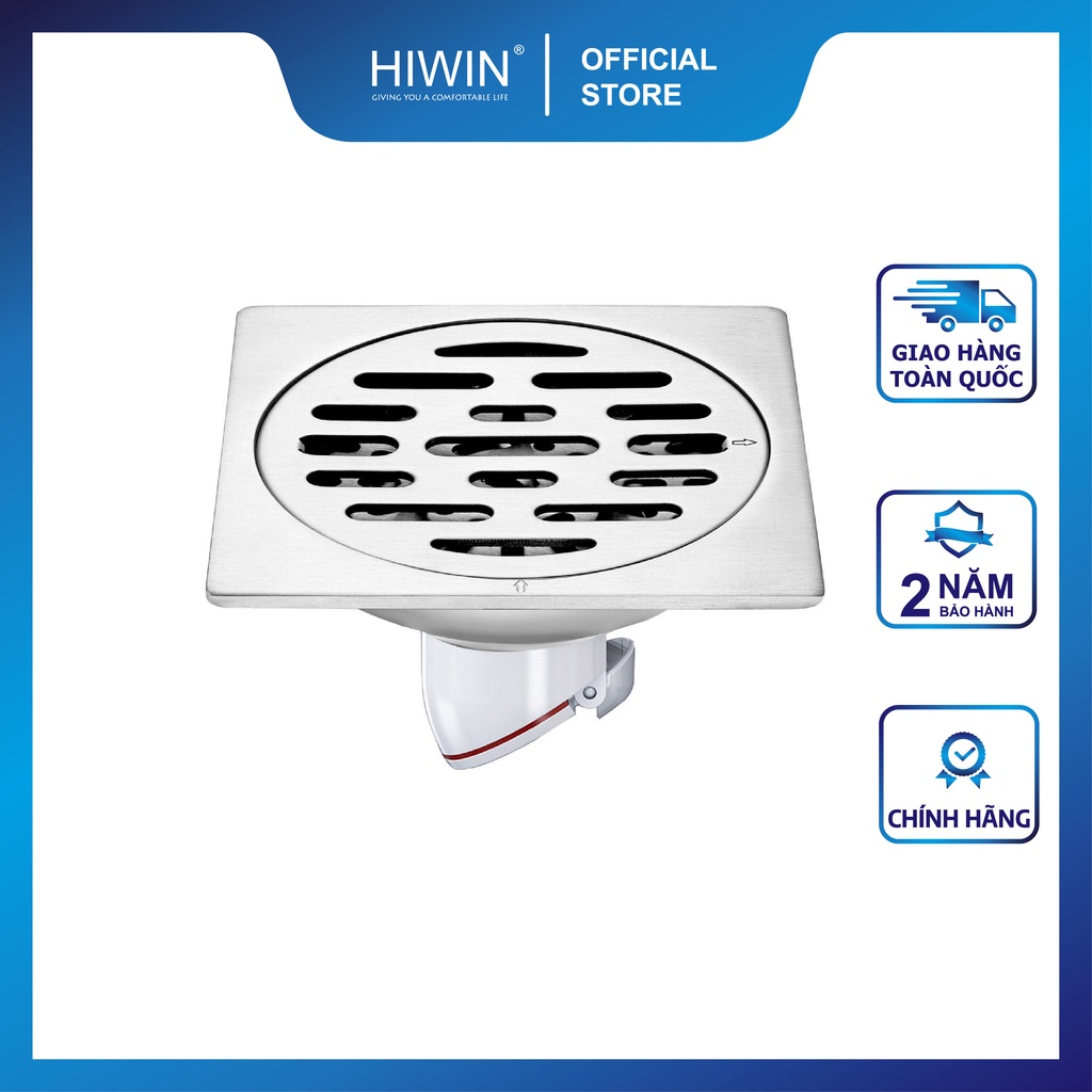 Phễu thoát sàn ngăn mùi hôi thoát nước nhanh inox 304 HIWIN FD-1001