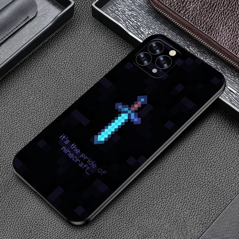Ốp Điện Thoại Silicon In Hình minecraft Cho iphone 5 5s se 6 6s 7 8 x xs xr 11 12 plus pro max