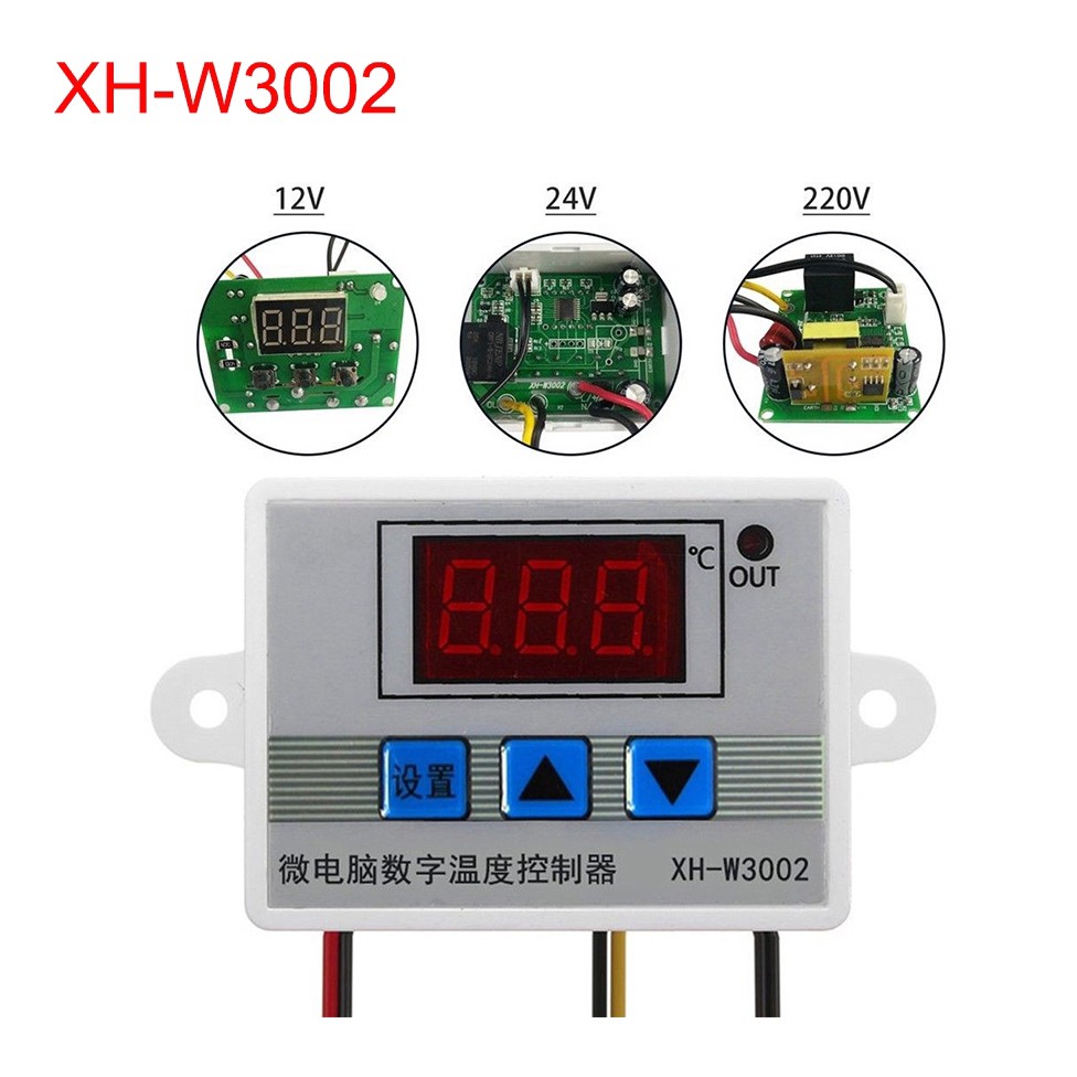 Bộ Cảm Biến - Điều Khiển Nhiệt Độ XH-W3002  DC12V/120w AC 220V - 1500W