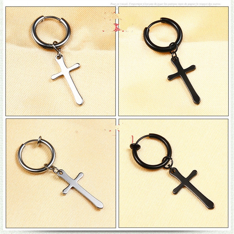 Khuyên Tai Hình Chữ Thập Năng Động Hợp Thời Trang