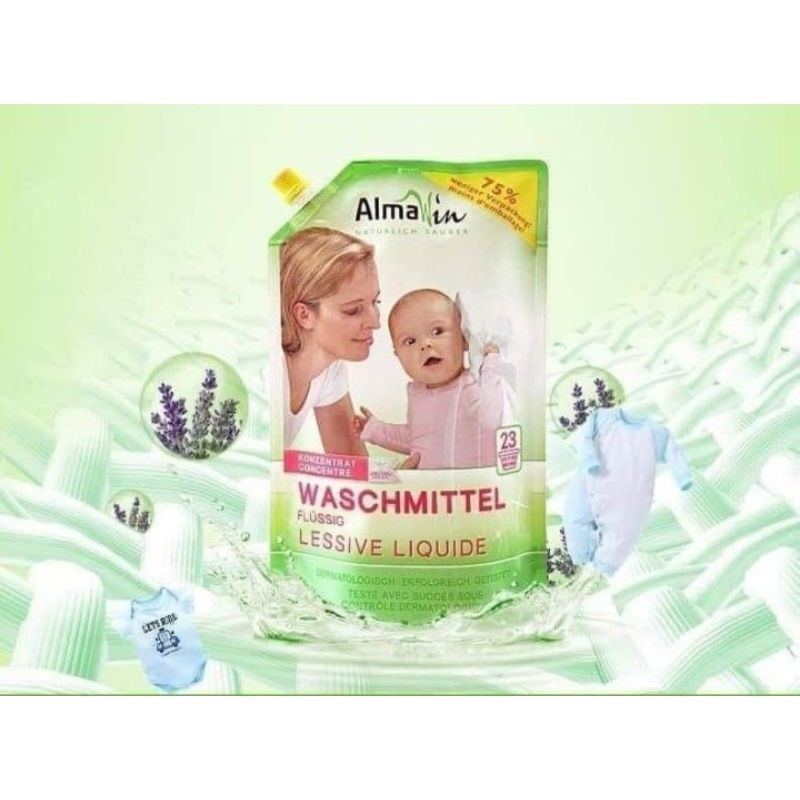 Nước giặt hữu cơ đậm đặc oải hương Almawin 1.5L