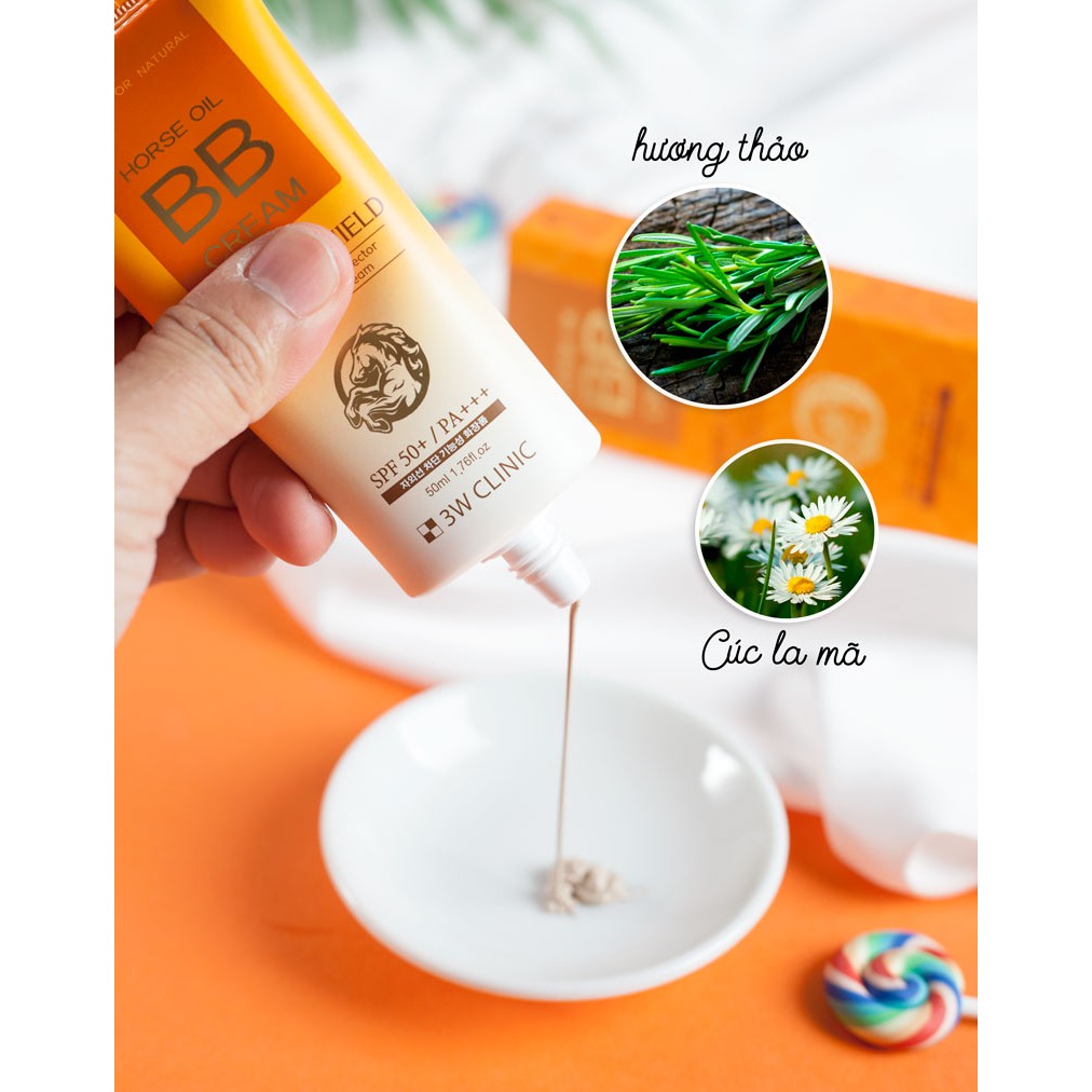[Hàng Nhập Khẩu] Kem nền trang điểm - Kem trang điểm ngăn ngừa lão hoa tinh chất dầu ngựa 3W Clinic 70ml | BigBuy360 - bigbuy360.vn