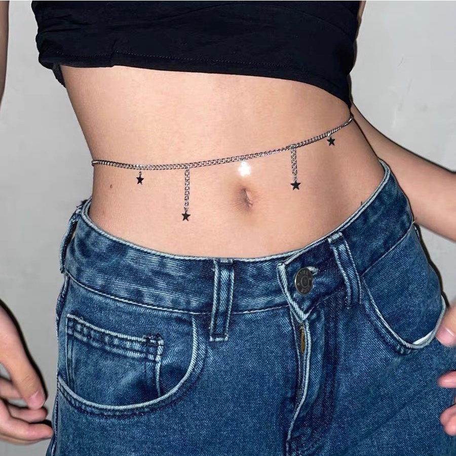 Chain thắt eo phụ kiện trang trí nổi bật vòng eo được sử dụng khi mặc áo croptop, bikini,..