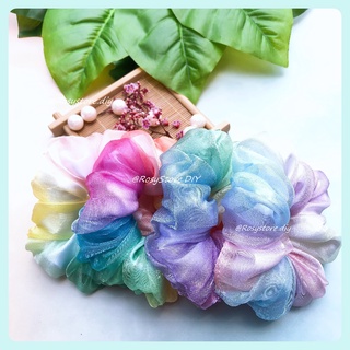 [Ảnh thật]CỘT TÓC VẢI SCRUNCHIES VOAN TƠ CẦU VỒNG 2 LỚP  - PHONG CÁCH ULZZANG PHỤ KIỆN THỜI TRANG NỮ GIÁ RẺ ĐẸP