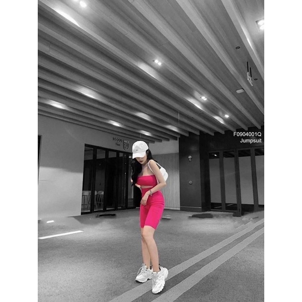 Jumpsuits trơn hở bụng