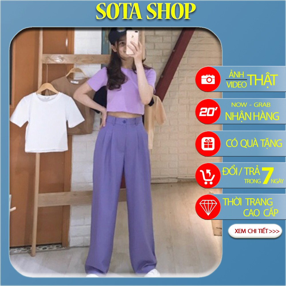 Áo croptop phông cotton nhiều màu