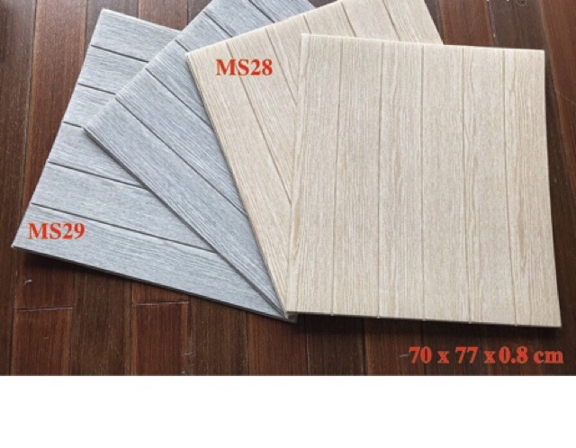 Xốp dán tường giả gỗ - 6mm cam kết hàng có keo dán sẵn | BigBuy360 - bigbuy360.vn