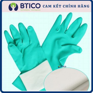 Găng tay chống hóa chất Ansell 37-176 mặt trong phủ lớp cotton, chống một số loại axit loãng,cấu tạo Nitrile