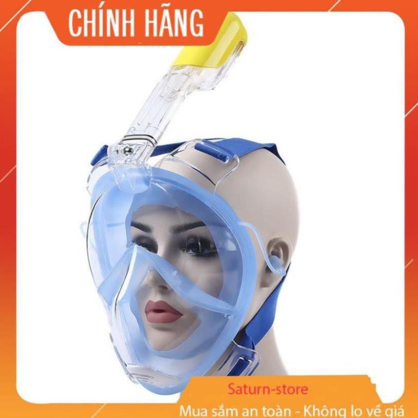 Kính bơi, Mặt nạ bơi lặn biển Full Face Liền Ống Thở cao cấp Chống nước tuyệt đối góc nhìn cực rộng 180 độ