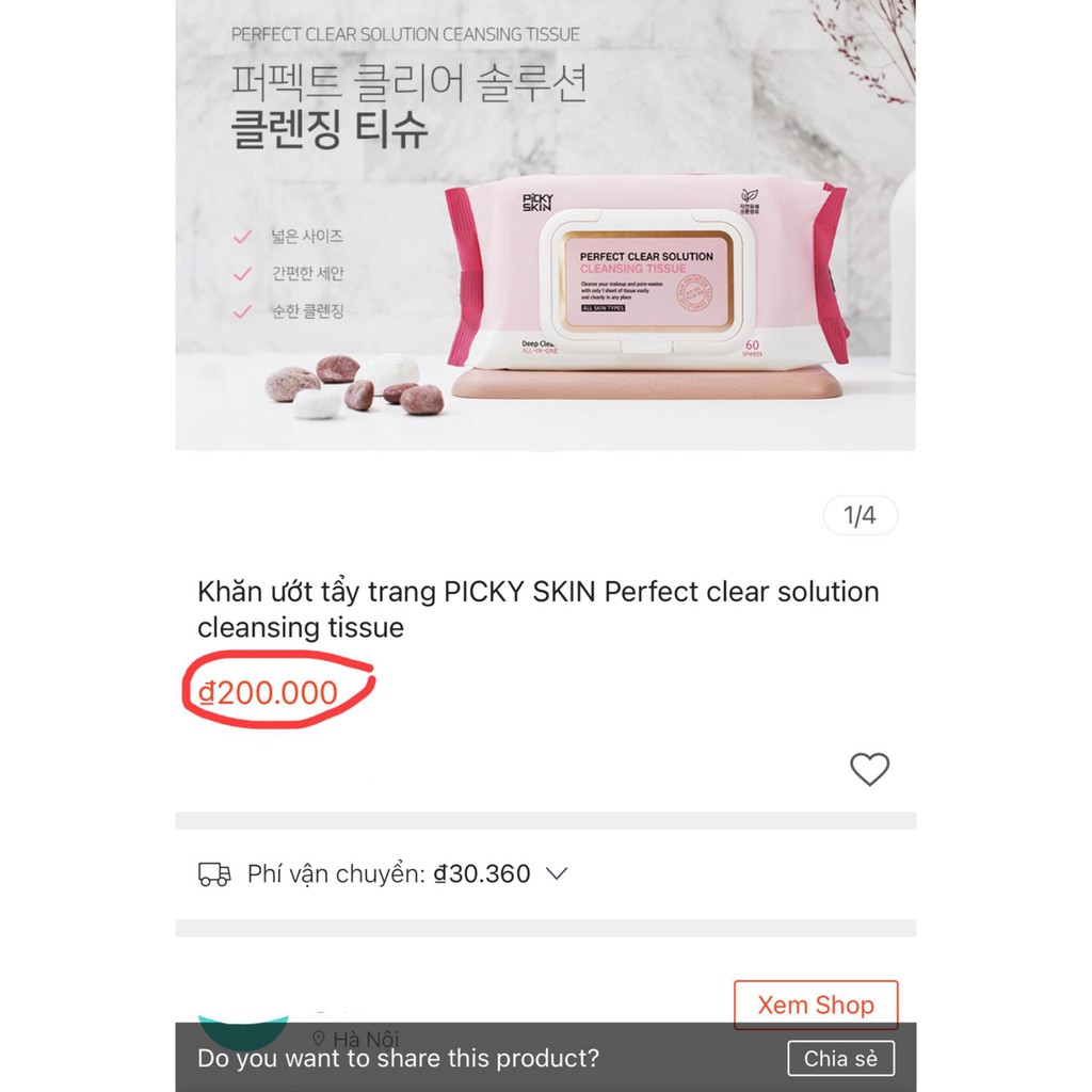 [Auth] SALE Khăn tẩy trang Perfect Cleansing Pad Hàn Quốc | BigBuy360 - bigbuy360.vn