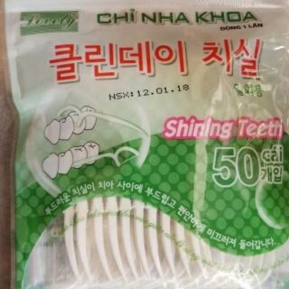 Tăm chỉ nha khoa hiệu Lovely,  gói 50 cây tiện lợi