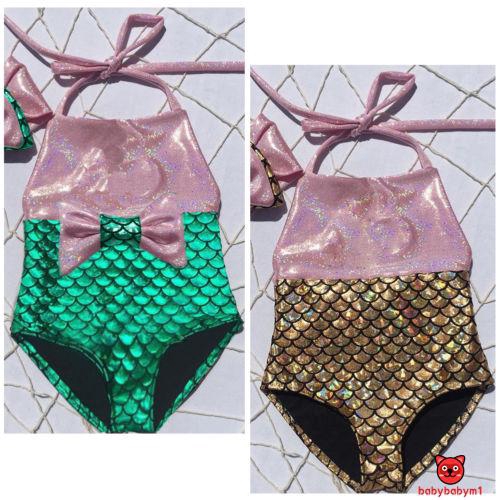 Bộ đồ bơi bikini hình nàng tiên cá cho bé gái