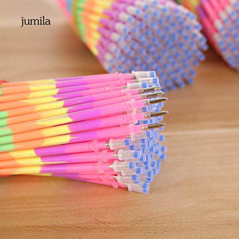 Set 20 ruột bút bi ngòi 0.5mm màu sắc cầu vồng sáng tạo