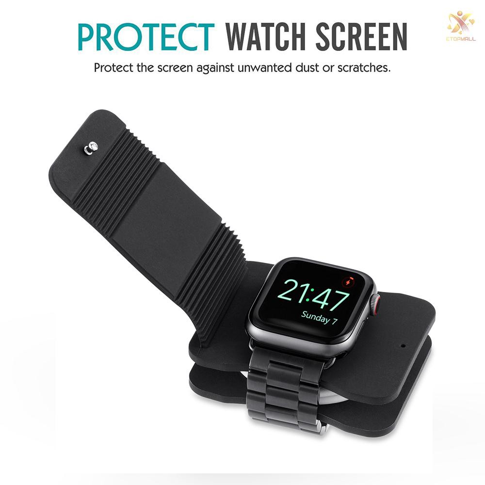 E&amp;T Portable Charging Wallet for Apple Watch Series 1/2 Soft Silicone Charge Holder Stand Charging D