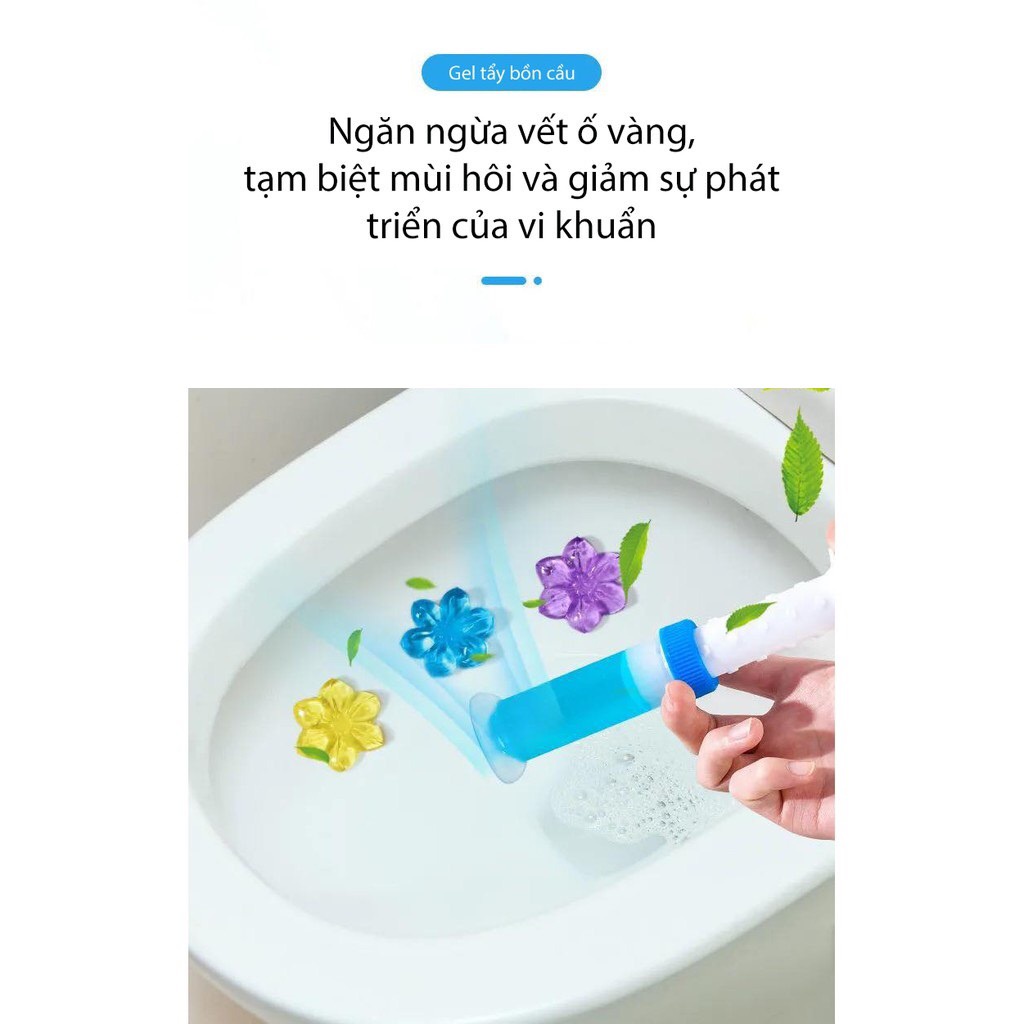 Gel khử mùi bồn cầu, toilet dạng bông hoa - Khử mùi, làm sạch, diệt khuẩn