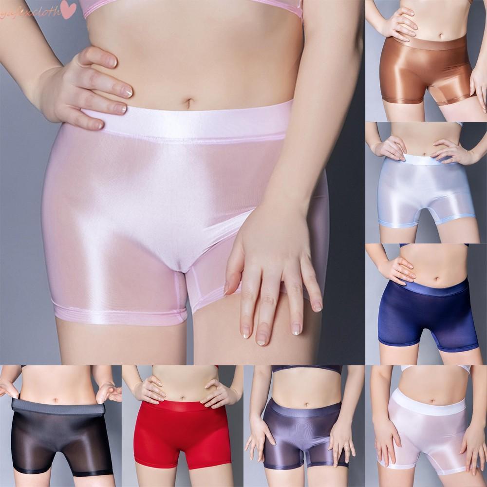 Quần Lót Boxer Bóng Xuyên Thấu Co Giãn Cho Nữ