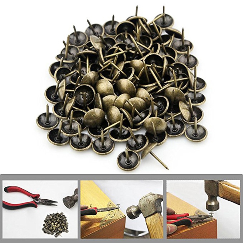 Bộ 100 Đinh Ghim Bằng Kim Loại Dùng Trang Trí Nội Thất DIY