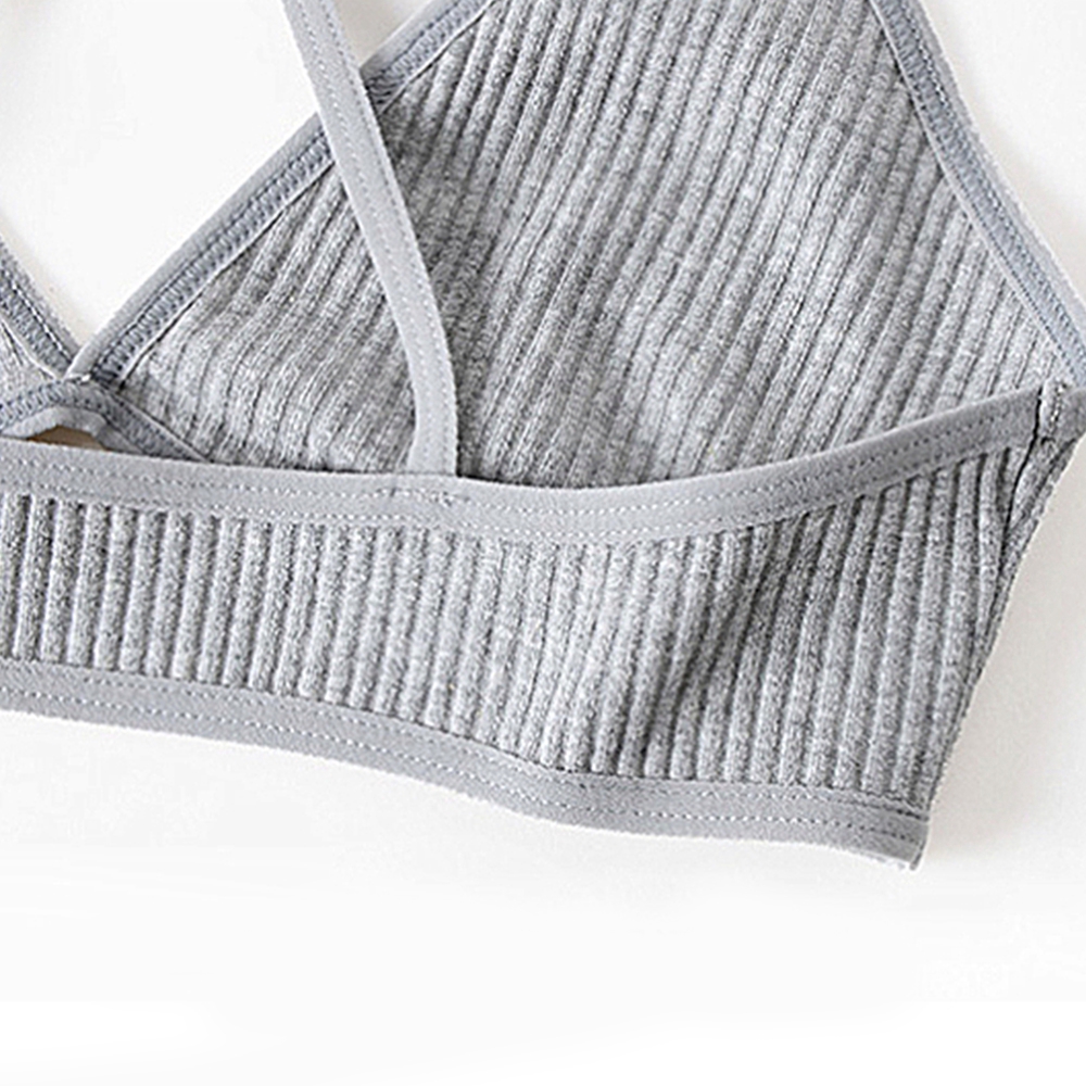 Áo lót cotton cổ V sâu không gọng quyến rũ