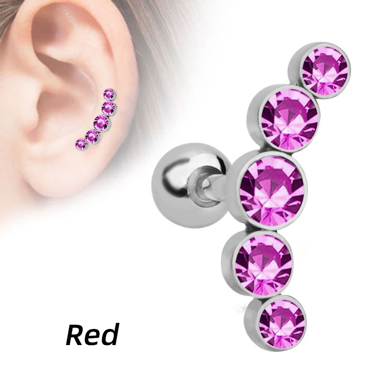 Hoa Tai Thép Không Gỉ Đính Đá Nhân Tạo Phong Cách Thời Trang Mới Cho Nữ