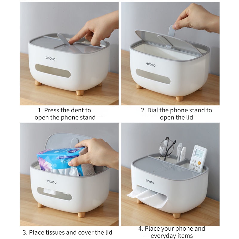 Hộp Đựng Khăn Giấy / Điều Khiển Từ Xa Đa Năng Để Bàn Phòng Khách