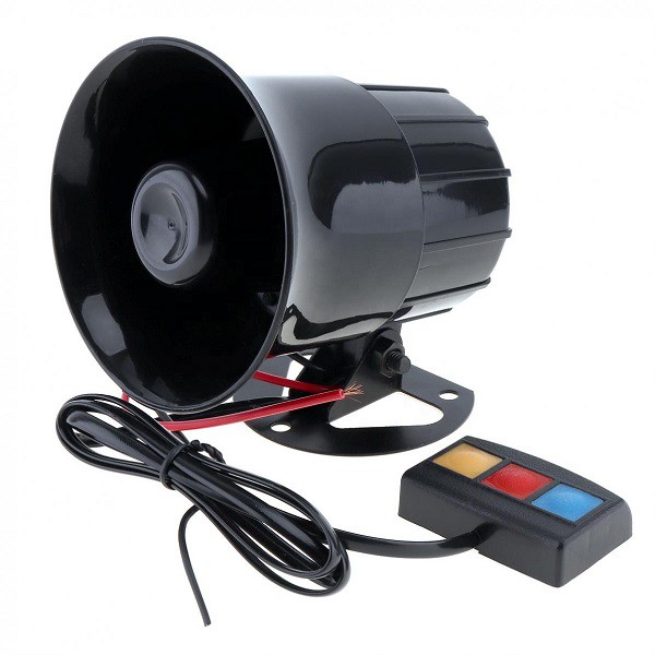 Còi hú 3 chế độ 12V 30W vành tròn gắn xe máy, xe ưu tiên, xe chuyên dụng