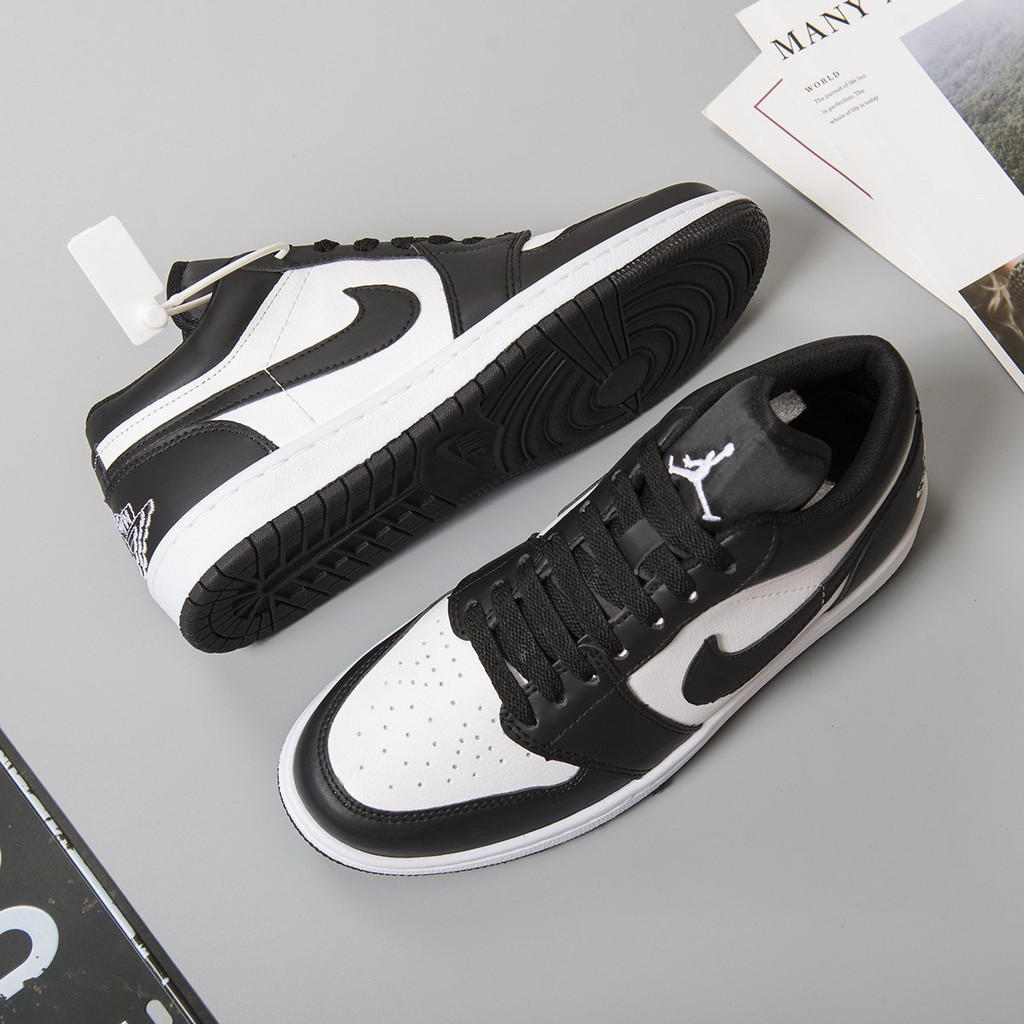 Giày thể thao nam nữ jordan cổ thấp, giày sneaker chạy bộ A.I.R cao cấp màu viền đen đỏ GETTO FASHION full size | BigBuy360 - bigbuy360.vn