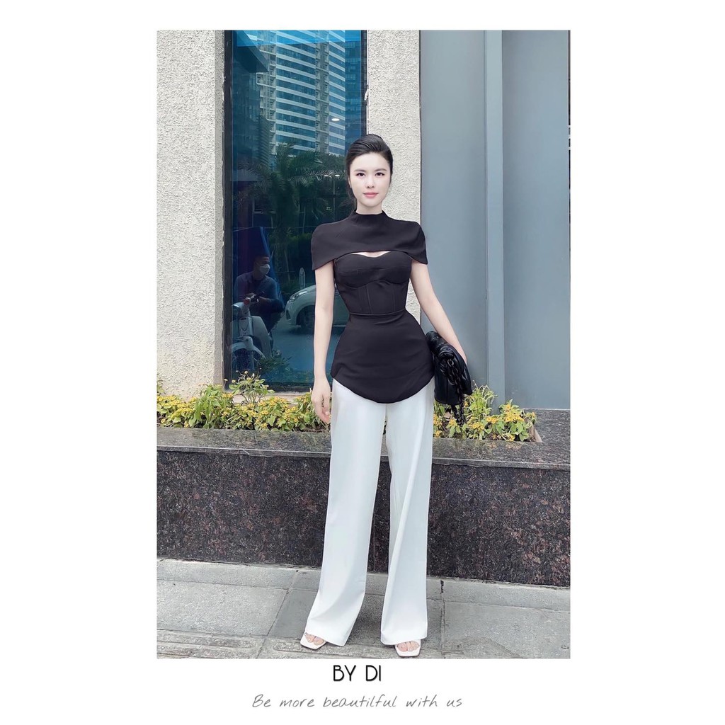 [BYDI] Áo kiểu thiết kế cut out tiểu thư sang chảnh | AMI TOP | BigBuy360 - bigbuy360.vn