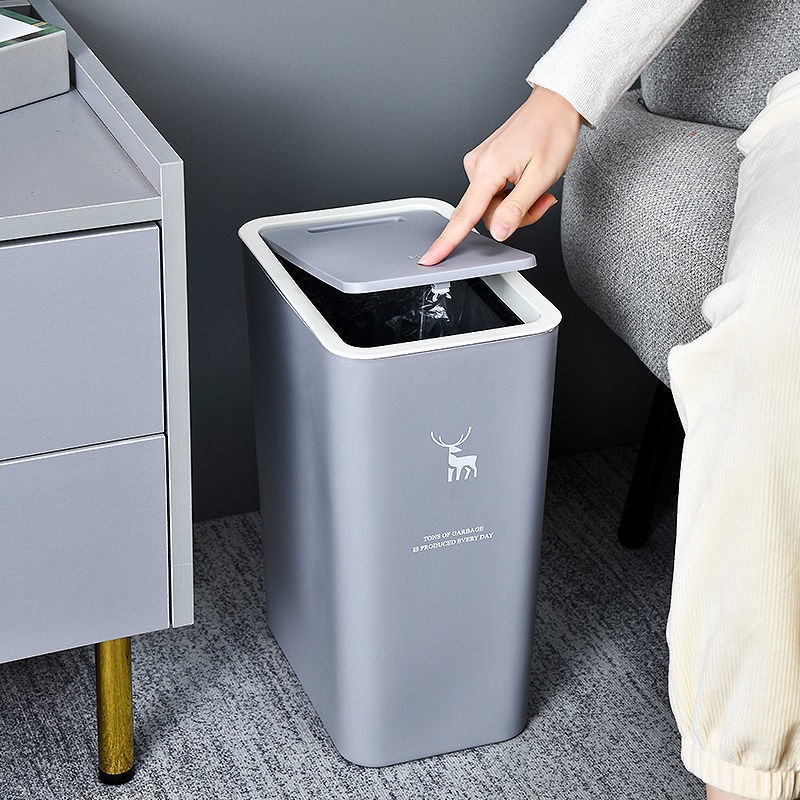 Thùng Rác Cỡ Lớn Có Nắp Đậy Chống Mùi Hôi Tiện Dụng Cho Nhà Bếp / Phòng Tắm