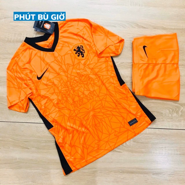 Áo Bóng Đá Thể Thao Đá Banh HÀ LAN CAM Sân Nhà Chất Polyester, Hàng Thailand Chuẩn Thi Đấu Phút Bù Giờ Sport